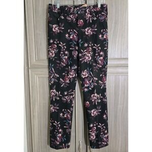 Bandolino Amy SS Straight Missy Floral Jeans Size 8 Cotton